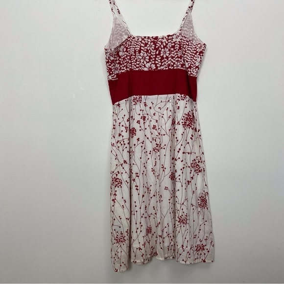 Point Zero dress pure cotton floral white red empire waist floral lightweight - Picture 2 of 16